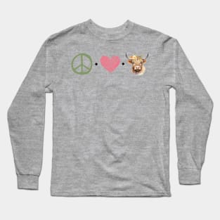 Peace Love Cows Long Sleeve T-Shirt